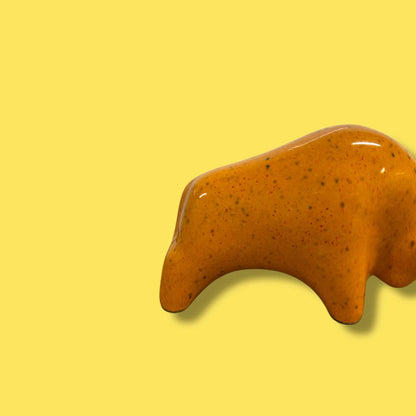 Mid Century Otto Keramik West German Lava Bull Sculpture