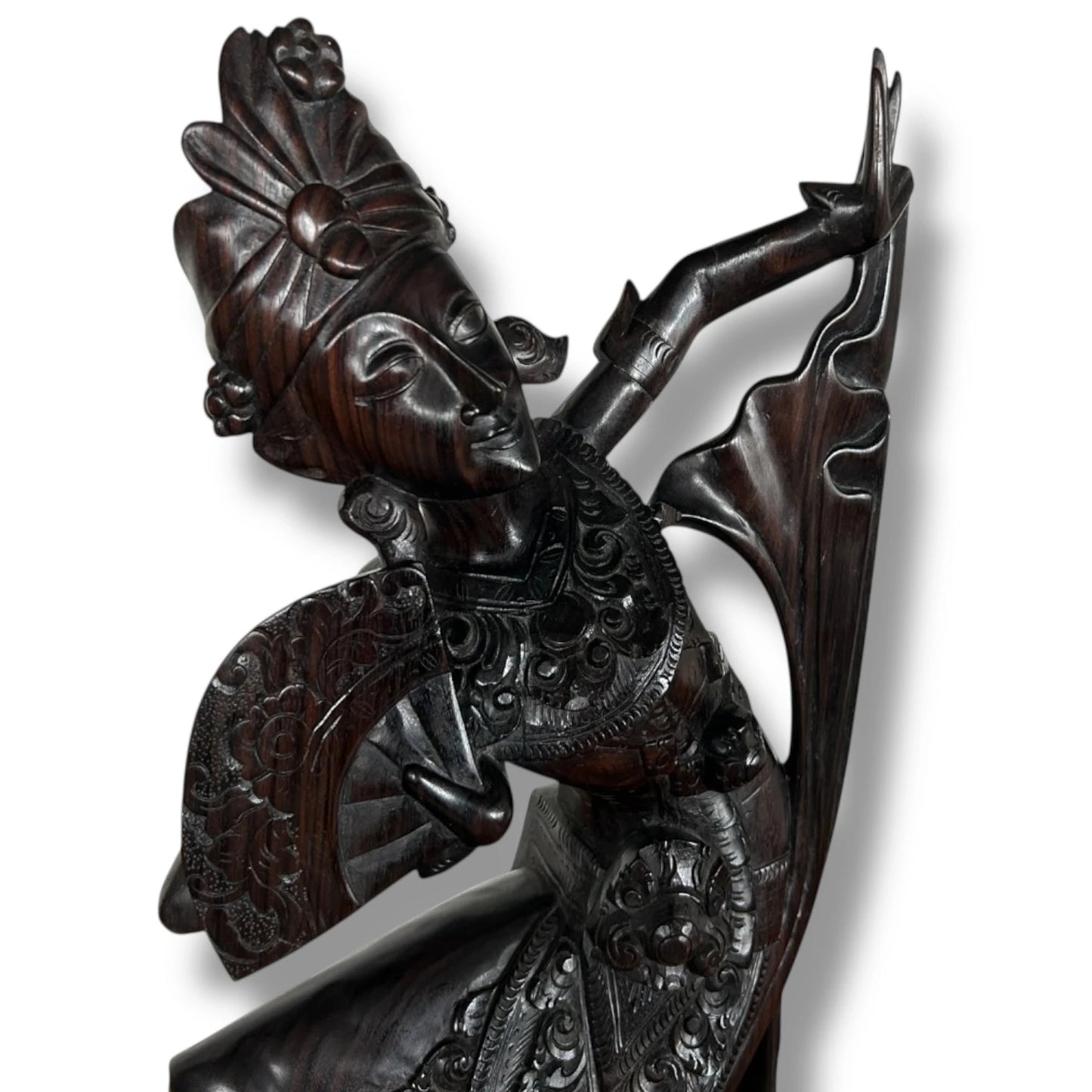 Vintage 1930s Rosewood Carved Indonesian Bali Sculpture