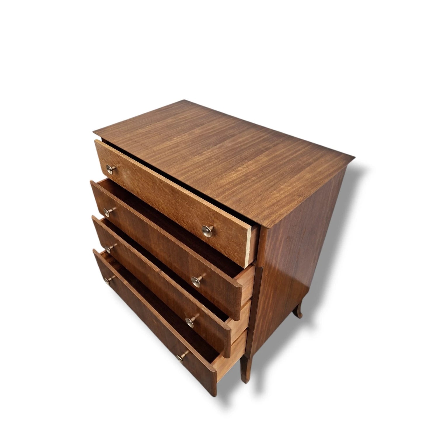 Mid-Century Chest Drawers – Vintage Dresser with Walnut & Bird’s Eye Maple Veneer