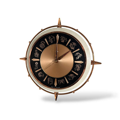 Vintage Metamec Zodiac Wall Clock – Mid Century Electric Plug-In Clock