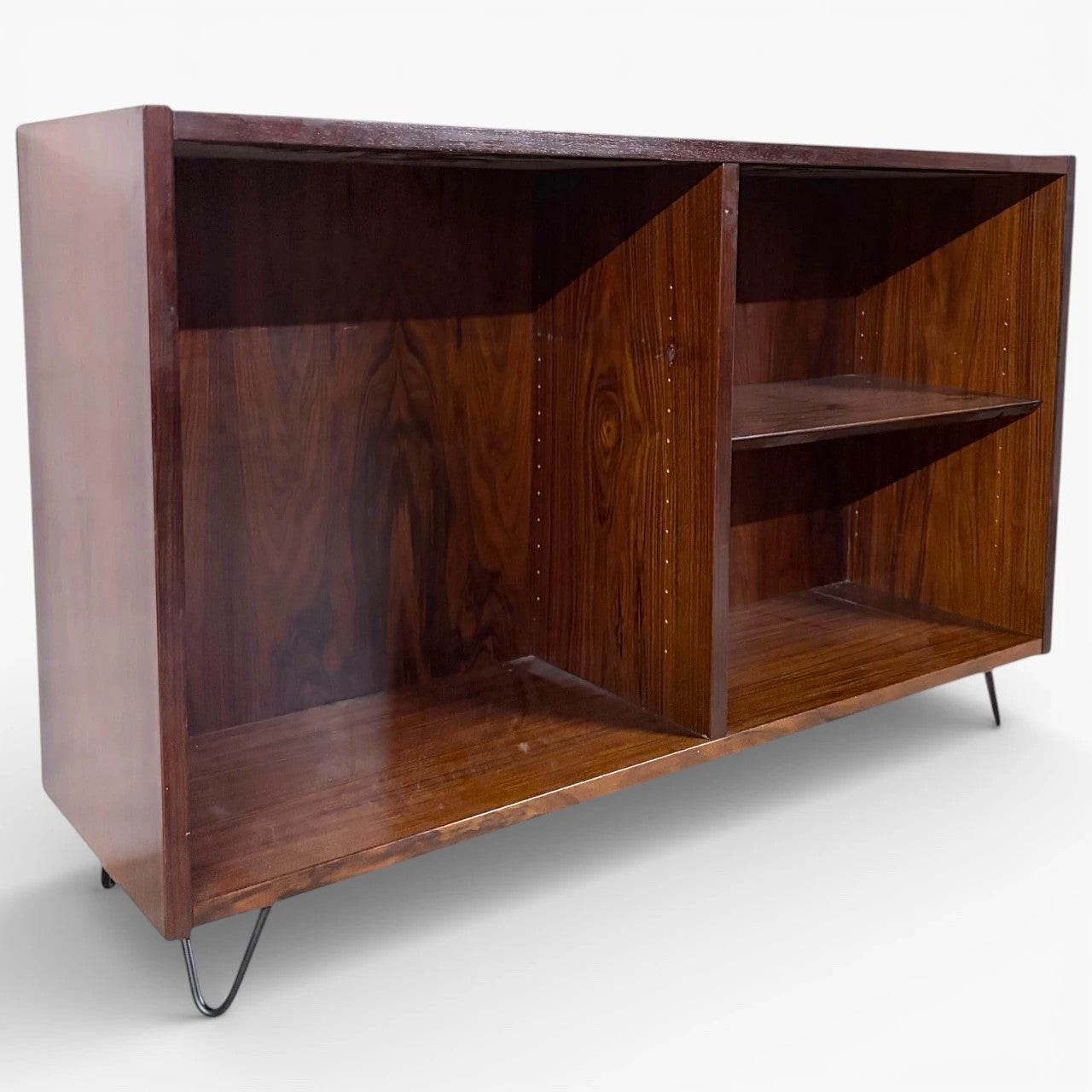 Mid Century Rosewood Bookcase – Vintage Paul Hundevad Hairpin Leg Cabinet — view 3