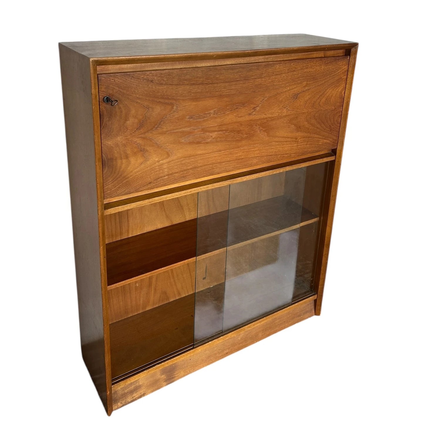 Mid Century Modern Herbert Gibbs Bookcase Bureau Cabinet