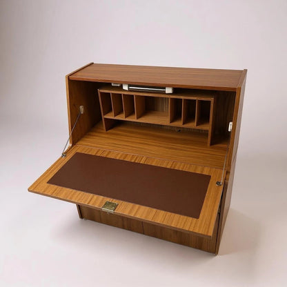 Mid Century Modern Teak Bureau Desk – Likely Austinsuite