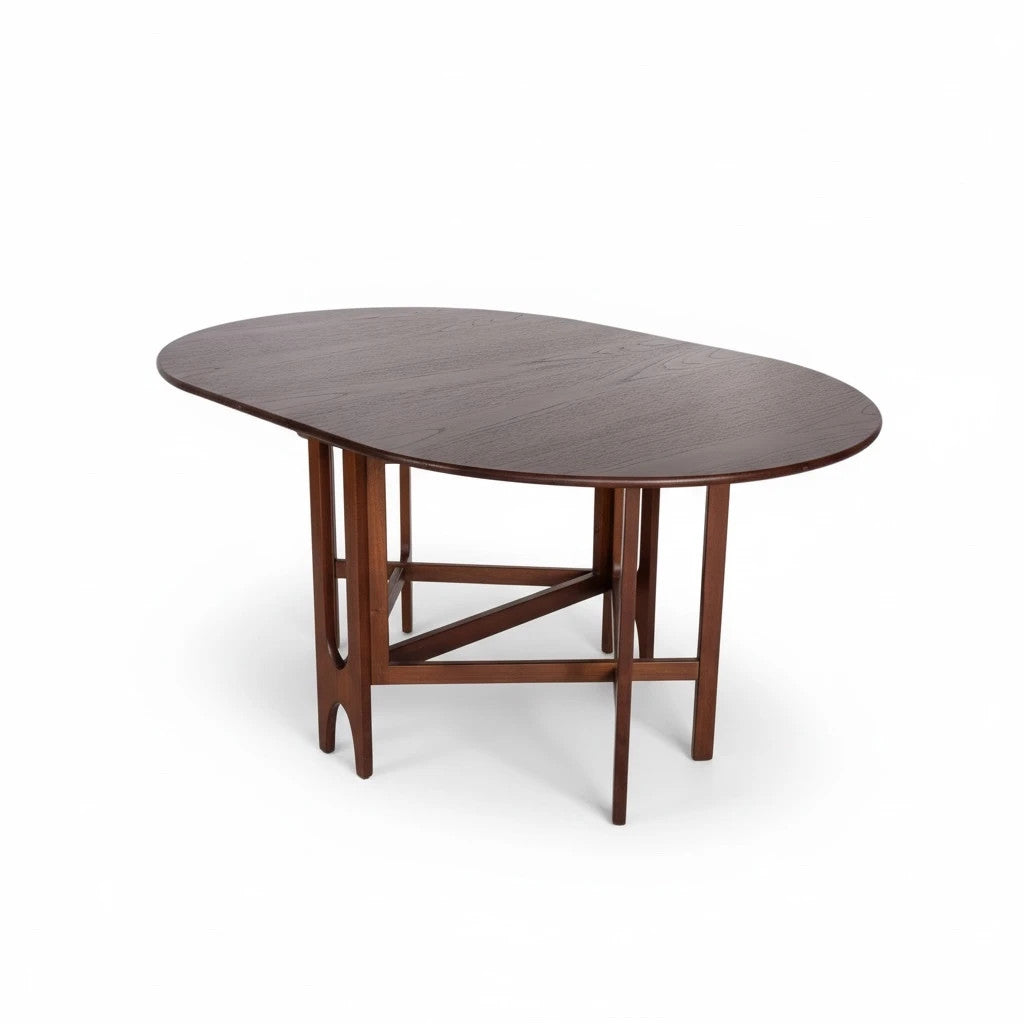 Mid Century Dining Table - Vintage McIntosh Teak Drop Leaf, Scandinavian Style — view 3