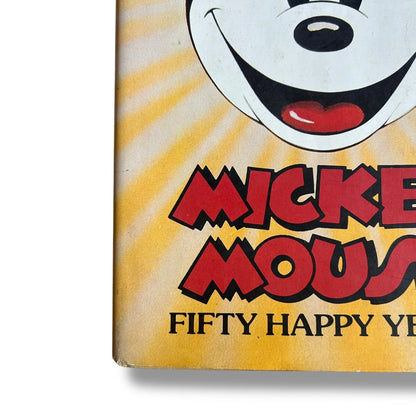 Vintage Disney Mickey Mouse Fifty Happy Years Hardback Book