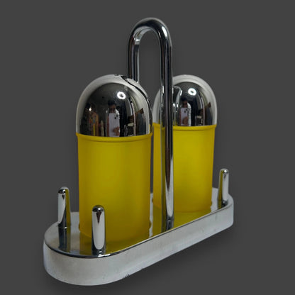 Vintage 1970s Yellow Acrylic Salt and Pepper Set