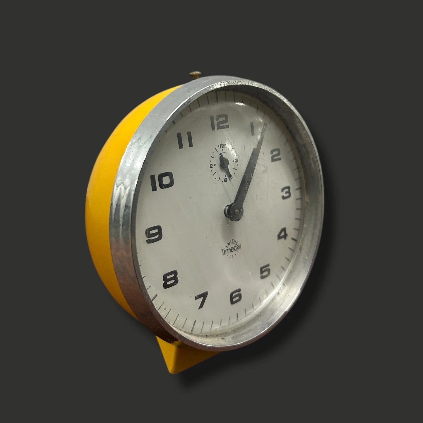 Mid Century yellow Smiths alarm clock