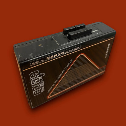 Vintage 80s Sanyo Cassette Tape Player