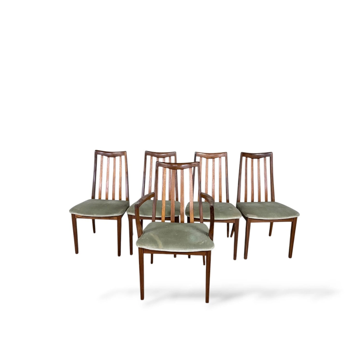 Set of 5 G Plan ‘Leslie Dandy’ Teak Dining Chairs – Mid-Century