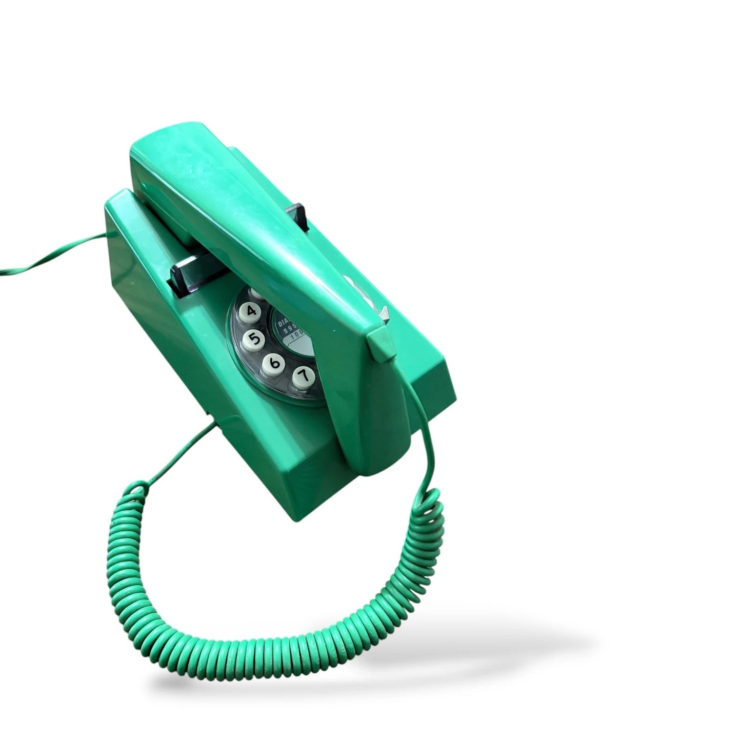 Vintage Green Trimline Telephone | Retro 1970s Rotary Dial Phone