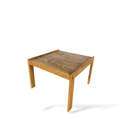 Danish Coffee Table – Mid-Century Modern Beech & Oak Table With Sculpted Legs