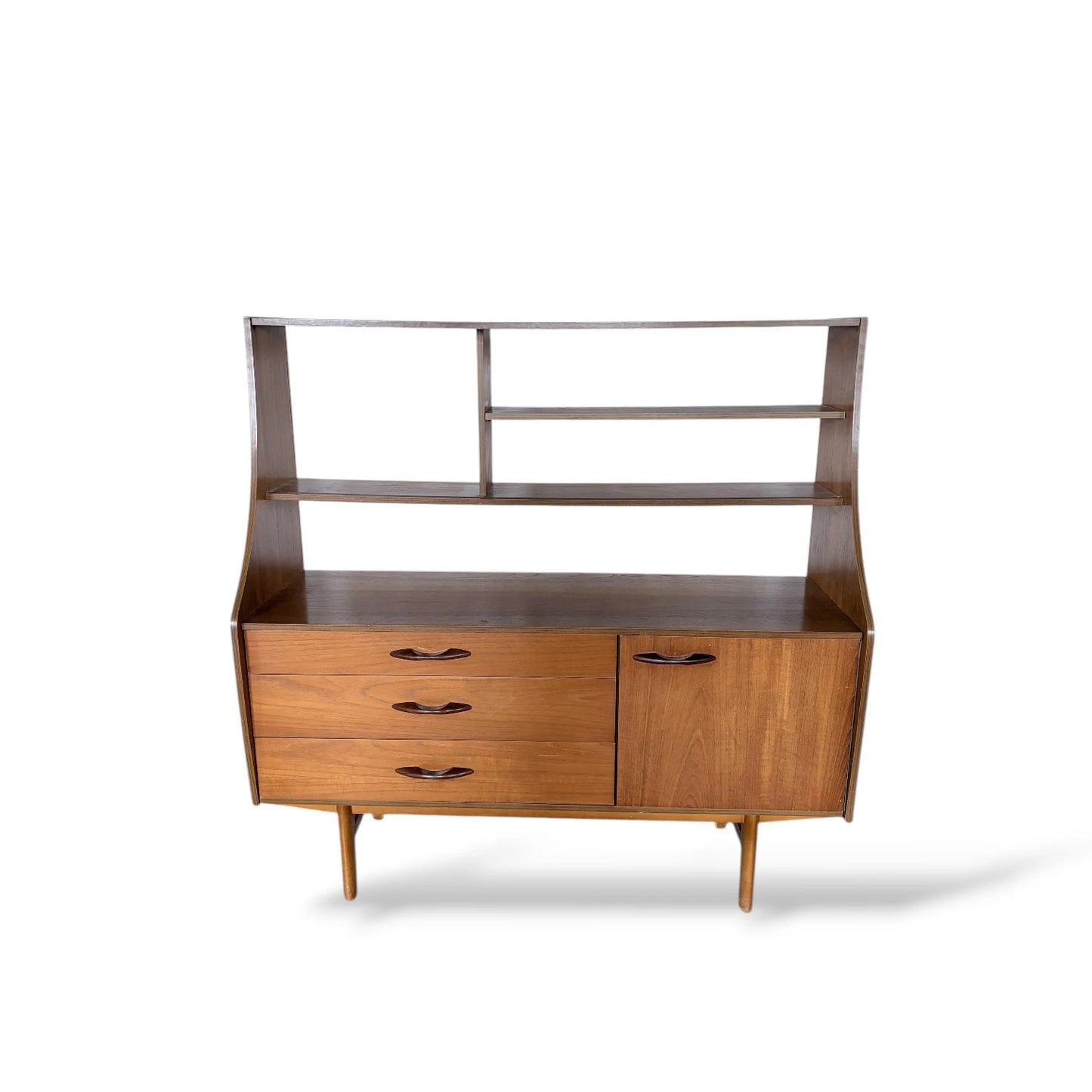 Avalon Room Divider Cabinet | Mid-Century Teak Sideboard with Shelves