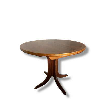 Mid Century Modern Parker Knoll Teak Dining Table – Round Extendable Table