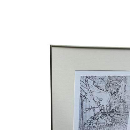 Vintage 1970s Vincent Van Gogh Café Terrace at Night Framed Lithograph