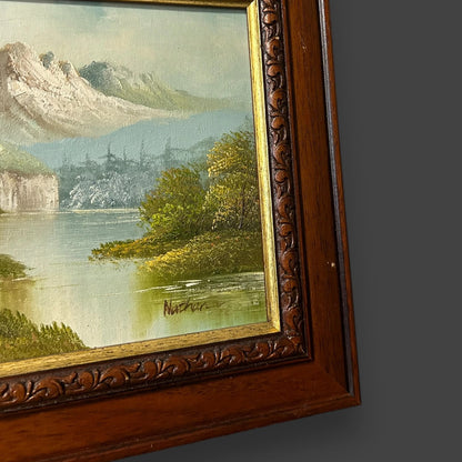 Vintage 1960s Nature Landscape Oil Painting