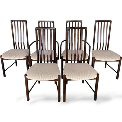 Set of 6 Danish Rosewood Dining Chairs by Boltinge Møbler – Mid-Century Modern