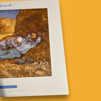 Vintage 1990 Vincent Van Gogh Siesta Art Museum Poster