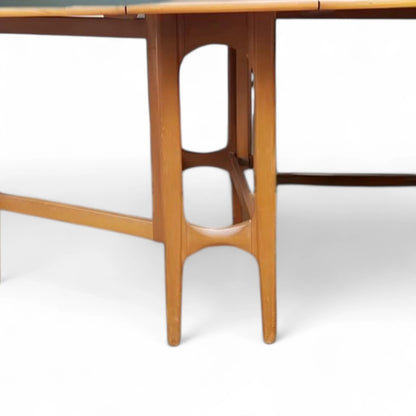 Nathan Mid-Century Drop-Leaf Dining Table | Vintage Teak Gateleg Table