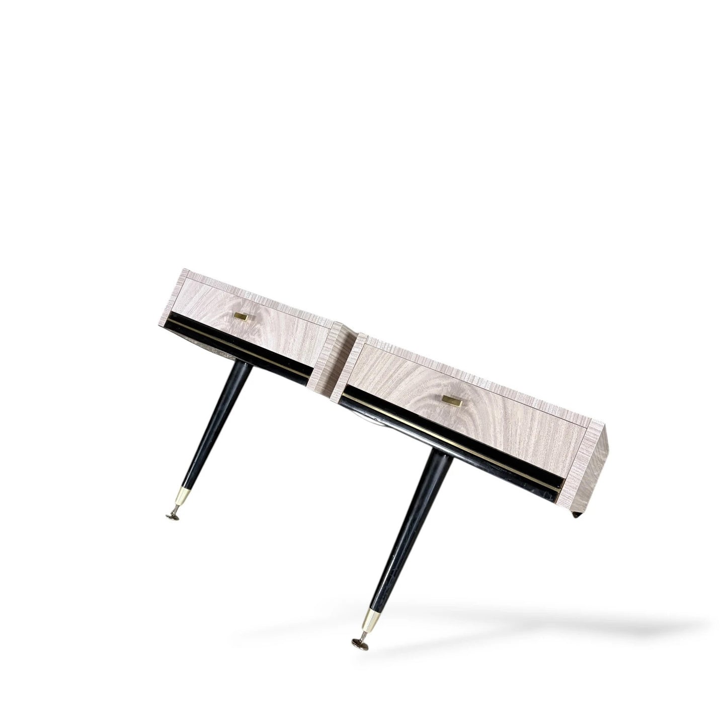 Mid-Century Floating Bedside Cabinets – Pair of Formica Nightstands