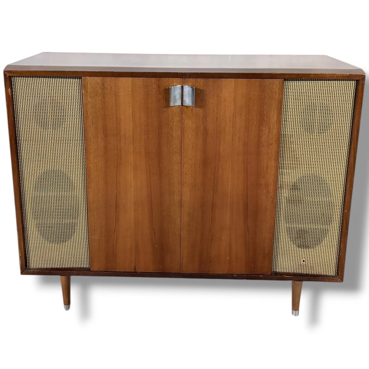 Vintage Radiogram Cabinet – Mid Century Modern Murphy Wooden Radio Console — view 3