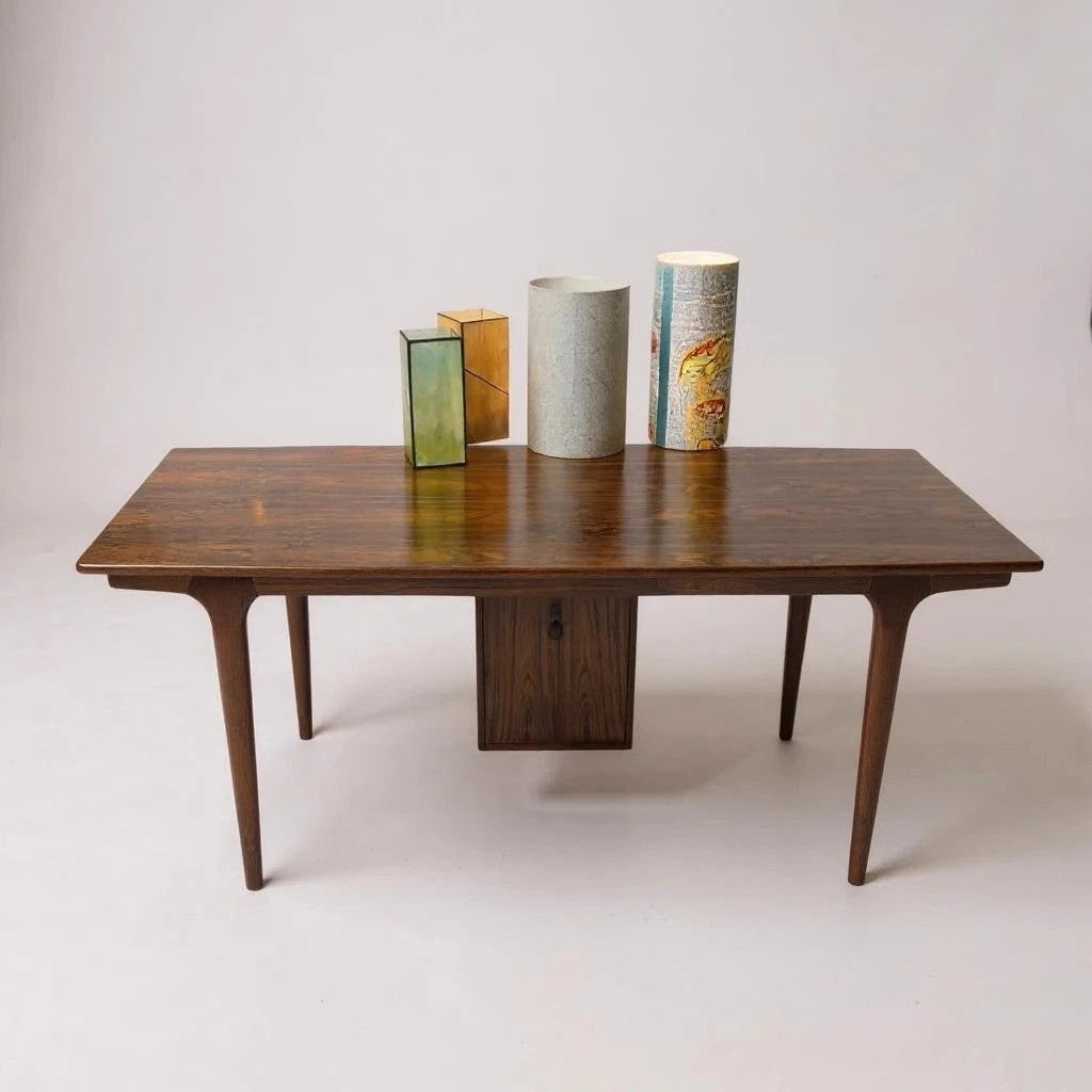 Danish Rosewood Coffee Table Attributed to Omann Jun – 1960s Mid-Century Modern Telephone Table