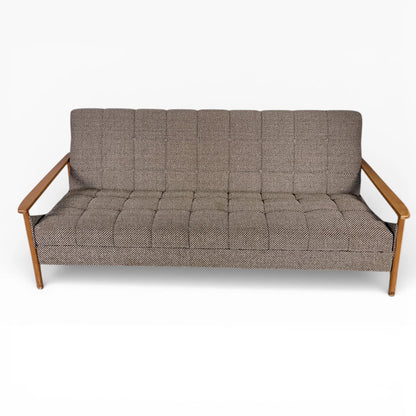 Mid Century Day Bed – Danish Convertible Sofa Bed With Solid Wood Frame