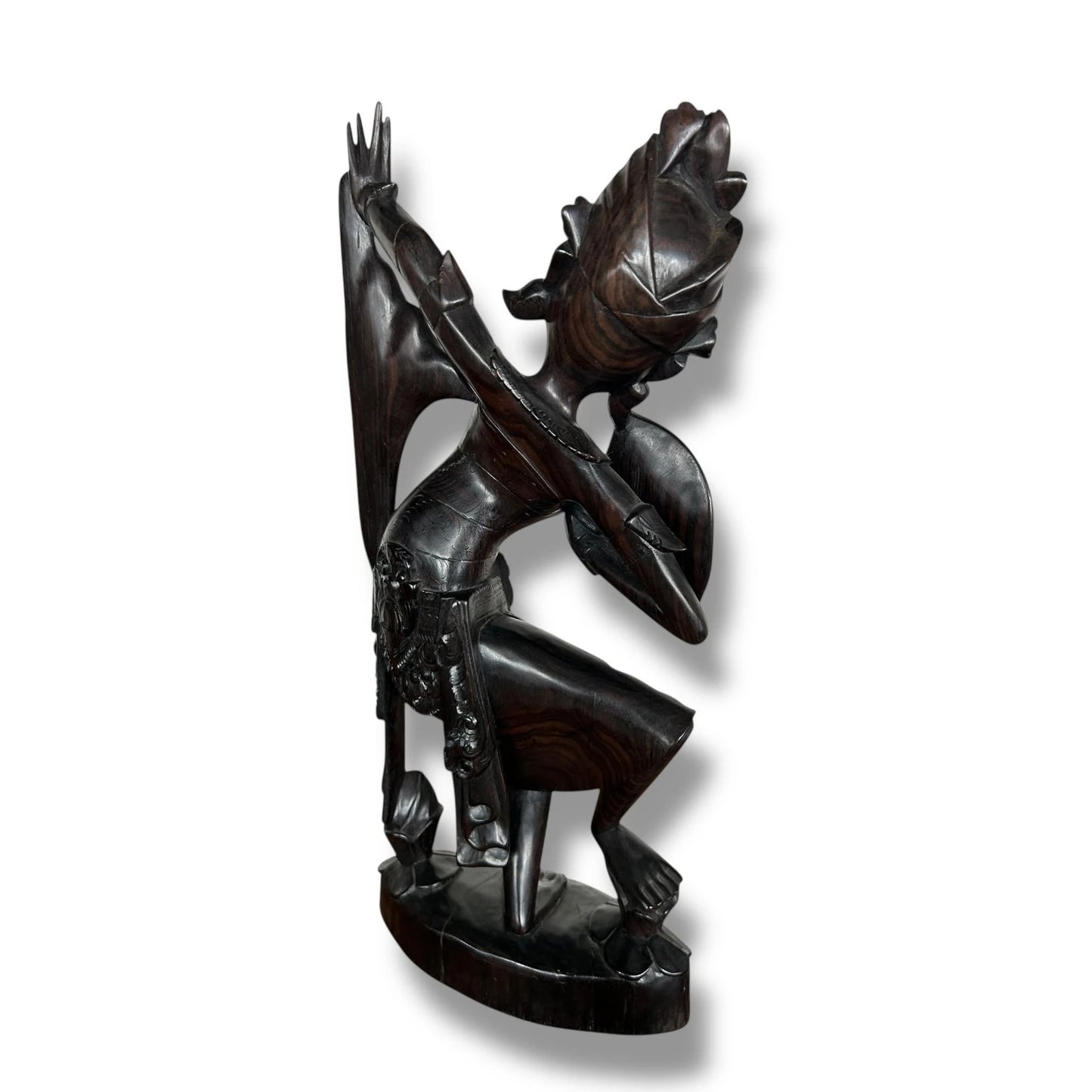 Vintage 1930s Rosewood Carved Indonesian Bali Sculpture