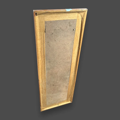 Mid Century groovy textile print art frame