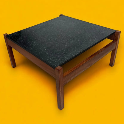 Mid Century Guy Rogers Teak & Black Formica Coffee Table