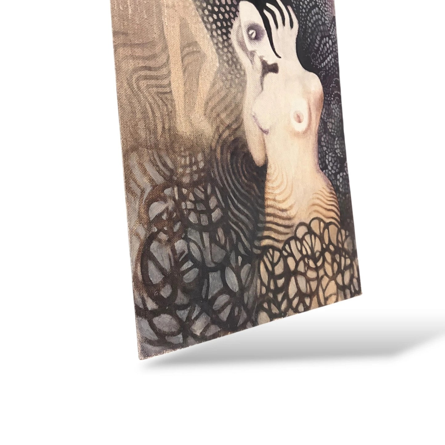 Original 1971 Abstract Nude Painting | Vintage Surreal Figurative Artwork on Canvas