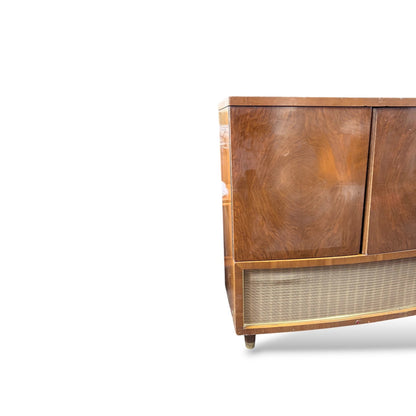 Vintage Bush Walnut Radiogram – 1950s Mid-Century Music Cabinet