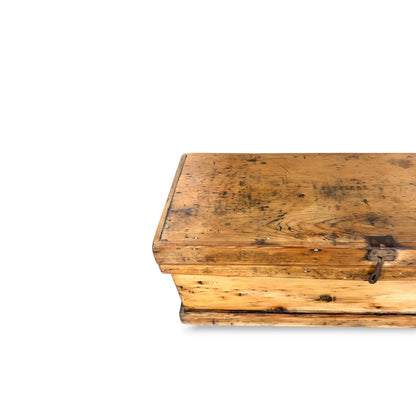 Antique Pine Chest / Rustic Storage Box – Early 20th Century
