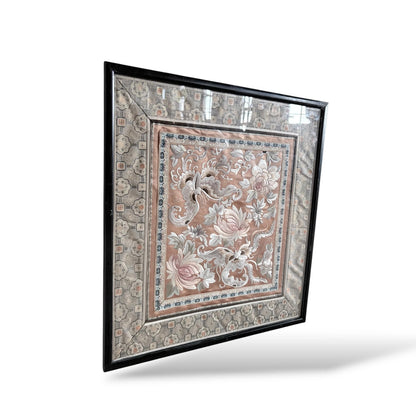 Vintage Chinese Silk Embroidery Panel – Framed Suzhou Embroidered Textile Art