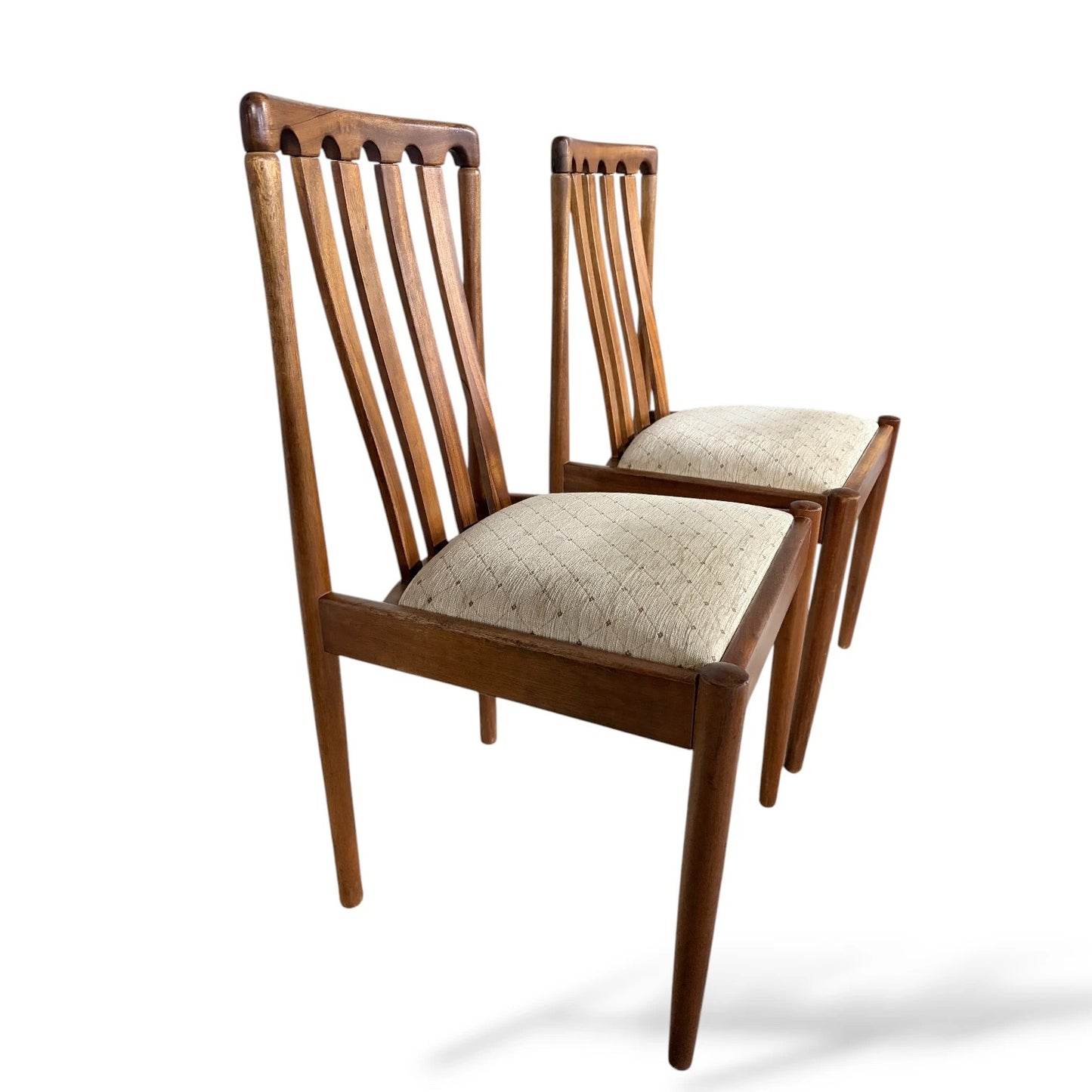 Pair of Meredew Mid-Century Teak Dining Chairs Vintage