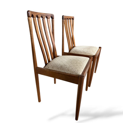 Pair of Meredew Mid-Century Teak Dining Chairs Vintage