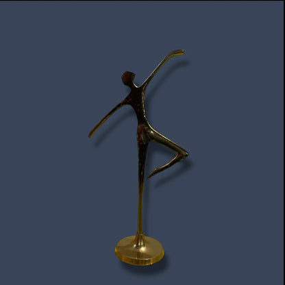 Mid Century Bronze Contemporary Ballet Dancer Lacquered Sculpture