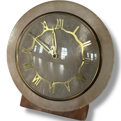 Vintage Metamec Clock | Mid-Century Marble Effect Mantel Clock