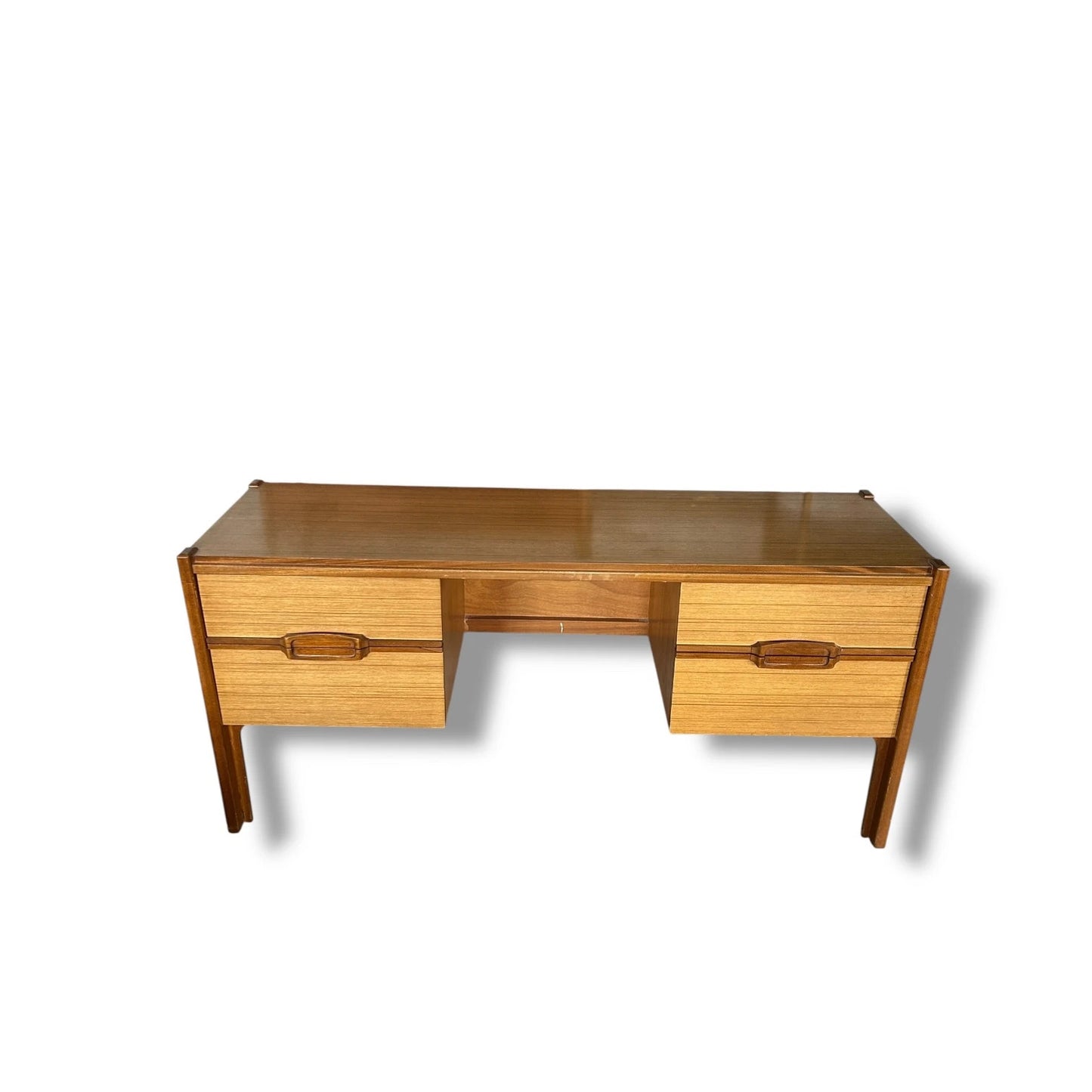 Mid Century Nathan Desk | Vintage Teak Writing Desk with Drawers