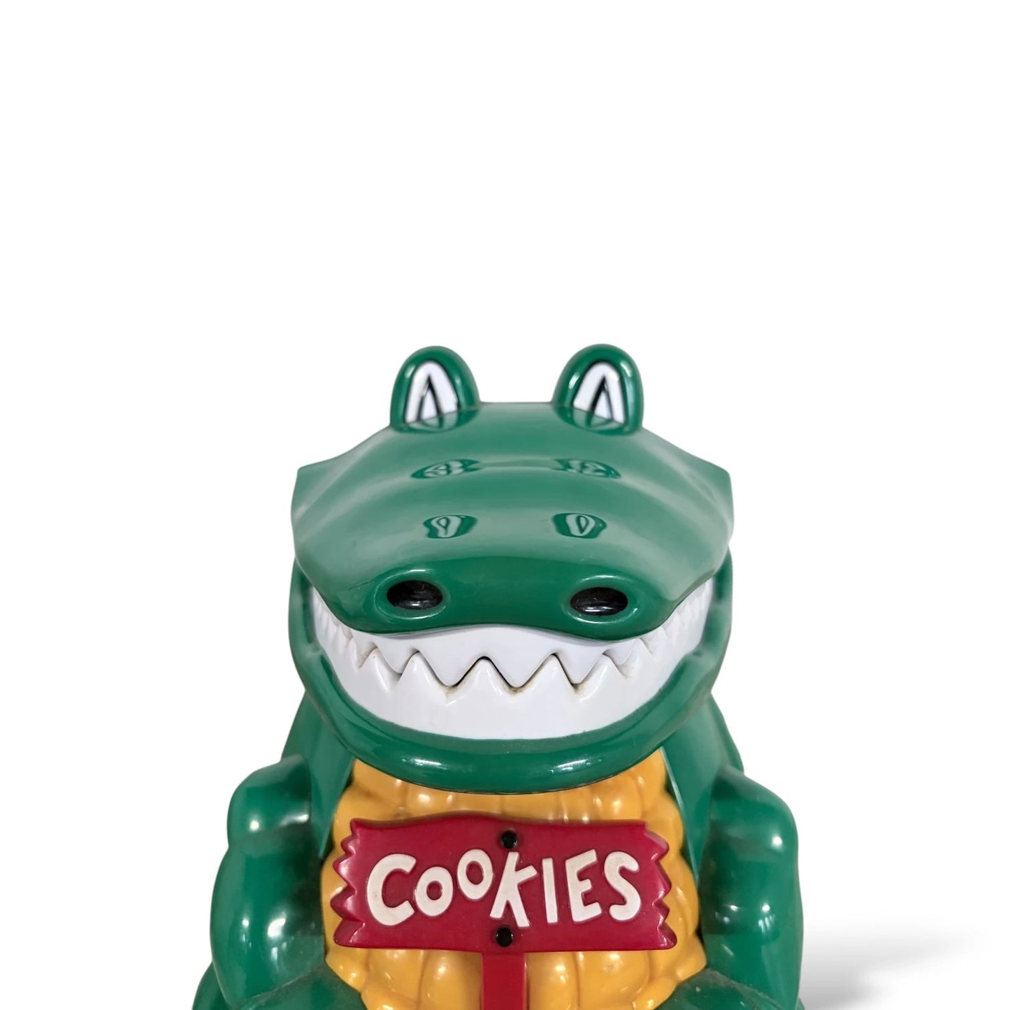 Vintage Crocodile Cookie Jar – Retro Green Alligator Kitchen Canister