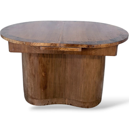 Art Deco Dining Table – Walnut Extending Table with Sculptural Pedestal Base