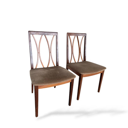 Pair of G Plan Afromosia Dining Chairs | Mid-Century British Design