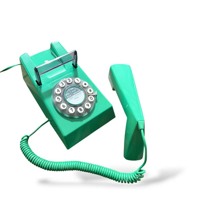 Vintage Green Trimline Telephone | Retro 1970s Rotary Dial Phone
