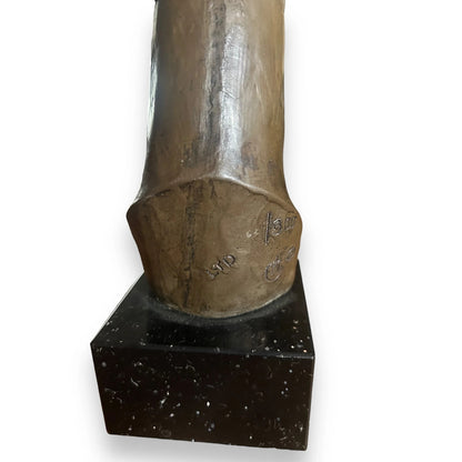 Mid Century Whippet Dog Bust Statue