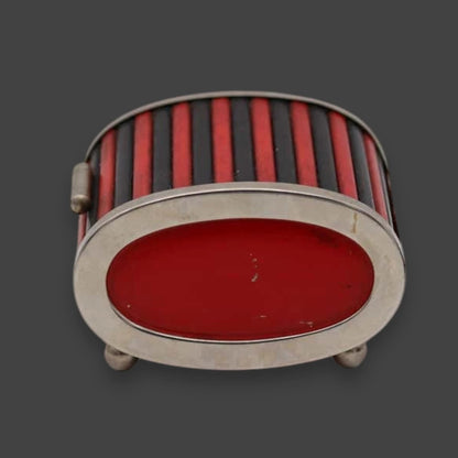 Vintage 1930s art deco chrome roller box
