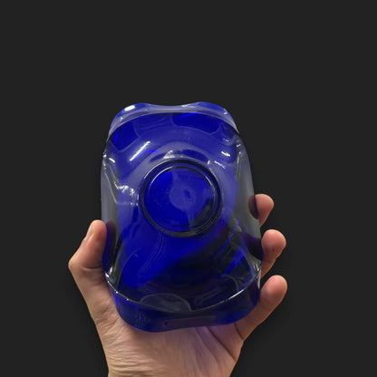 Mid Century cobalt blue glass bowl