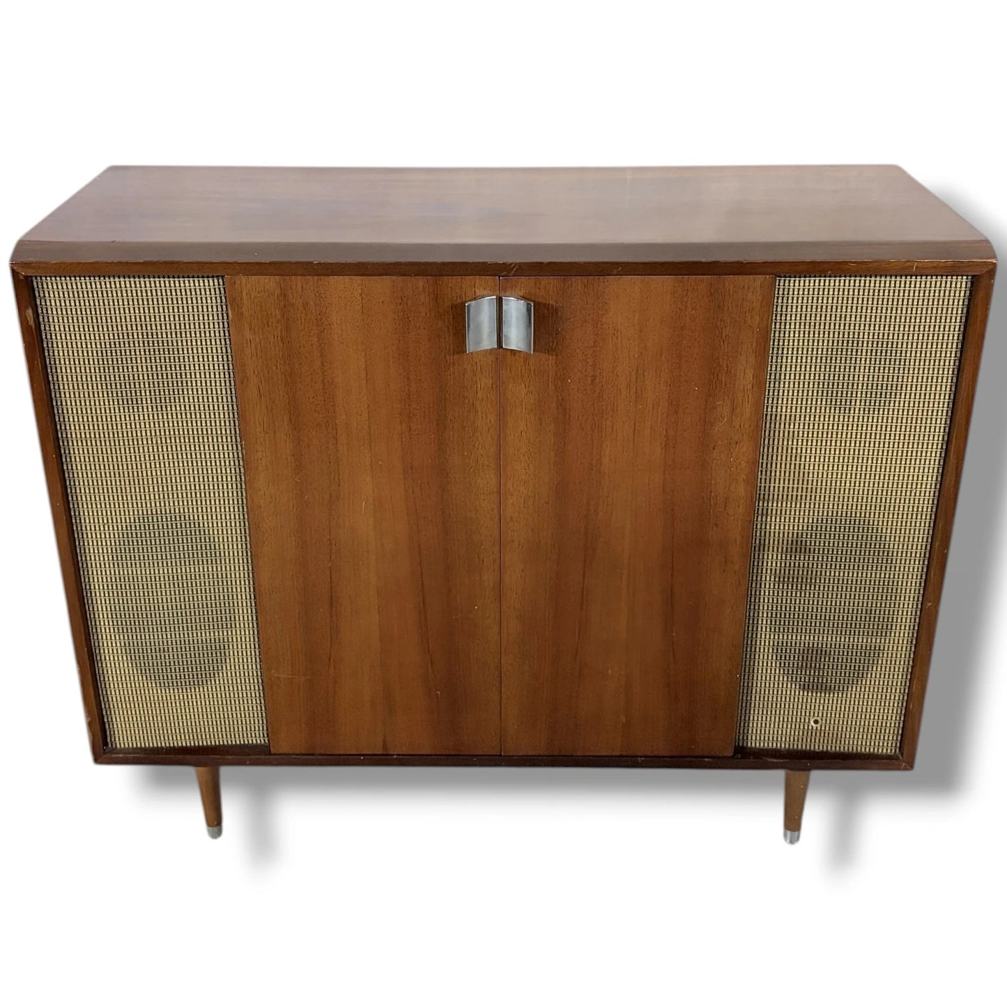 Vintage Radiogram Cabinet – Mid Century Modern Murphy Wooden Radio Console — view 4