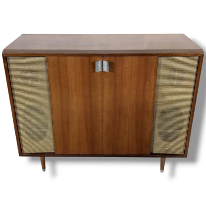 Vintage Radiogram Cabinet – Mid Century Modern Murphy Wooden Radio Console — view 4