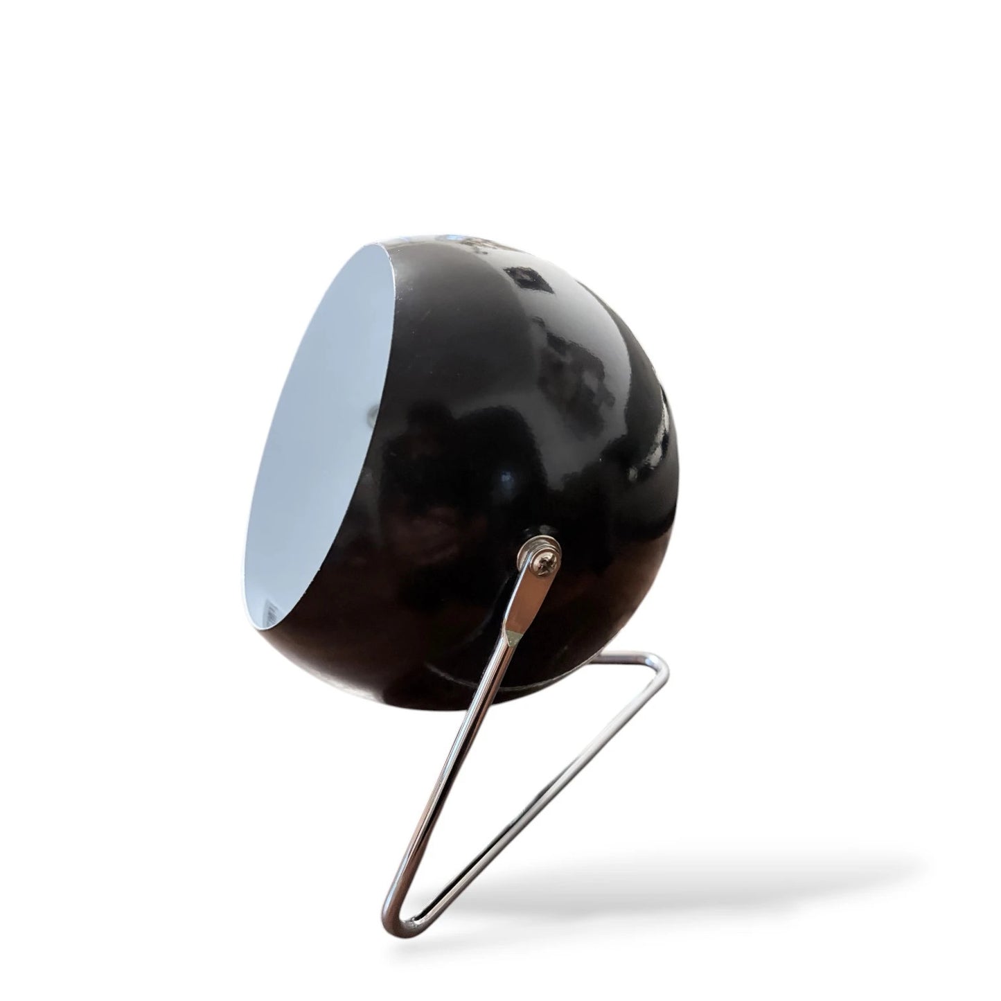 Mid-Century Modern Black Eyeball Lamp | Space Age | 1970s Chrome Desk Lamp