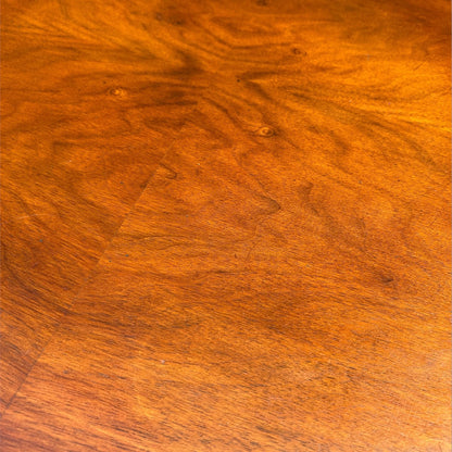 Mid Century Round Walnut Wood Coffee Table