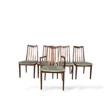 Set of 5 G Plan ‘Leslie Dandy’ Teak Dining Chairs – Mid-Century